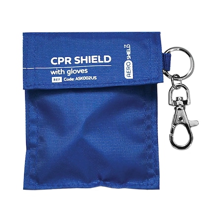 Aeroshield Cpr Face Shield Disposable Keyring With Gloves
